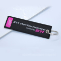 Personalized Shape Design Custom Logo Keyring Embroidery Keychain For Bag